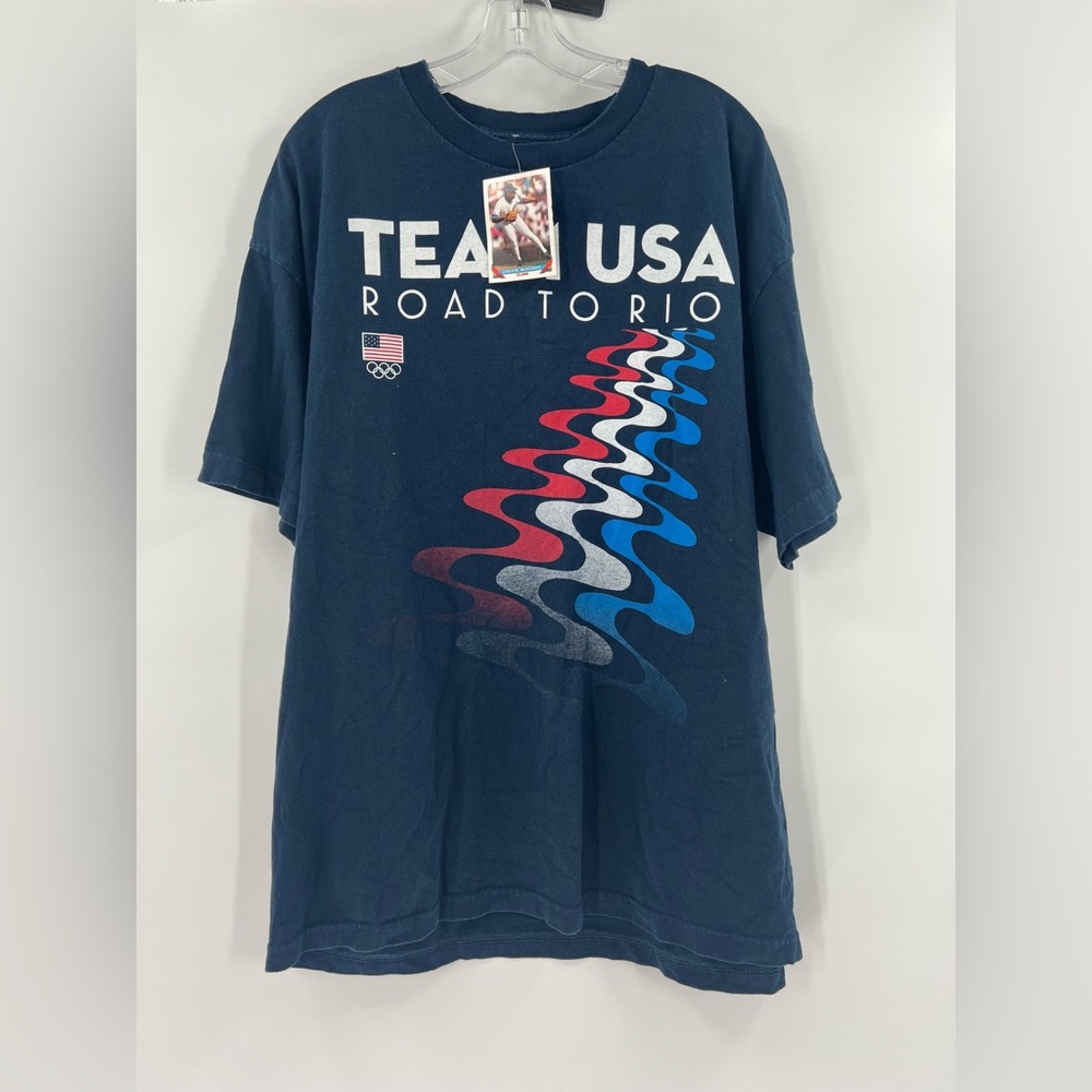 Team USA Road To Rio Olympic T Shirt XXXL Navy Blue 2016
